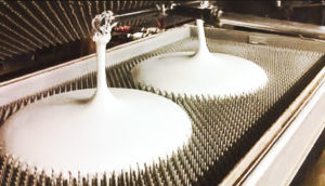 Production of latex mattresses