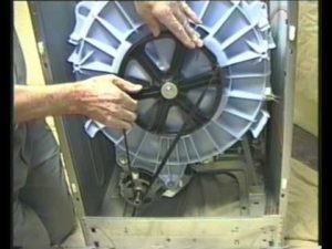 The process of putting on the belt