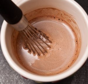 Whipping hot chocolate