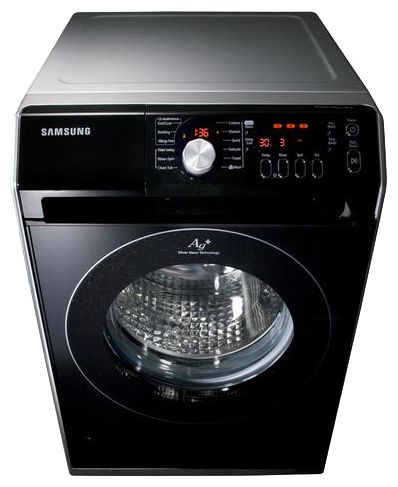 Black washing machine