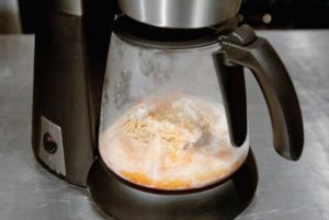 Food in the coffee maker
