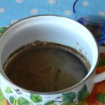 Coffee brewed in a saucepan