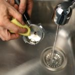 Washing the coffee machine with water