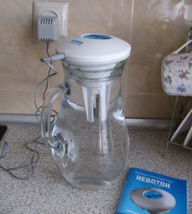 Ionization of water with silver