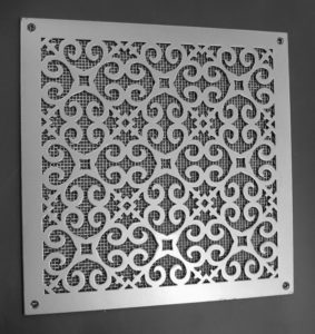 Metal decorative ventilation grille