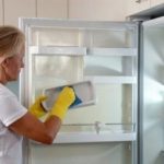 Wiping the refrigerator