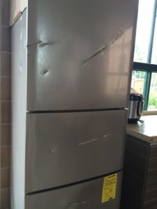 Dents on the refrigerator