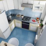 How to place a refrigerator in a small kitchen