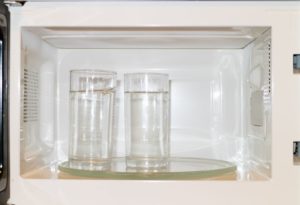 water in microwave