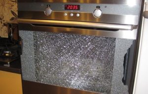 Cracked oven glass