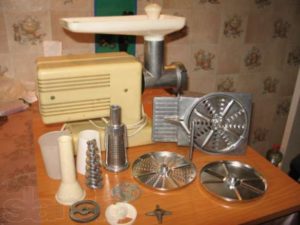 from an electric meat grinder