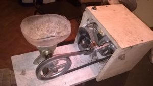 Granulator from a meat grinder saving for farmers