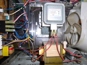 Location of the transformer in the microwave