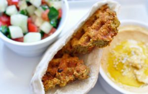 Dishes in a waffle iron