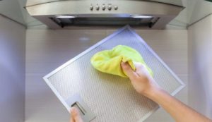 Washing the hood grille