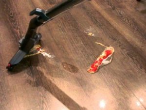 Laminate flooring that can be vacuumed