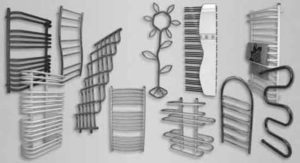 Shapes of heated towel rails
