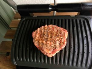 Electric grilled meat.