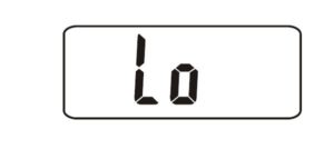 The bathroom scale shows Lo.