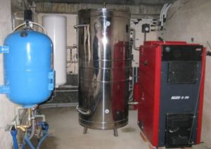 Piping the boiler with a buffer tank