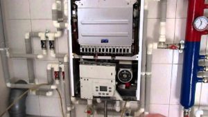 Pressure testing of the circuit in a gas boiler