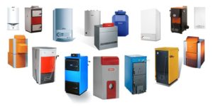 Variety of gas boilers.