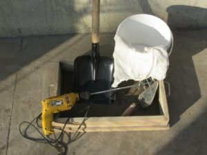 Preparing the solution for the oven