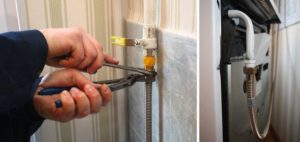 Turning off the gas stove