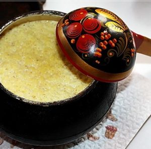 Millet porridge from the oven.