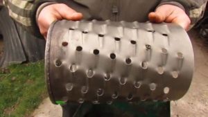 Handmade feed grater. 