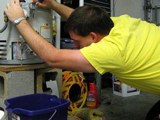 Water flows in a gas boiler