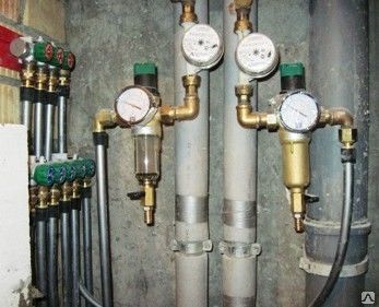 Installation of a coarse water filter