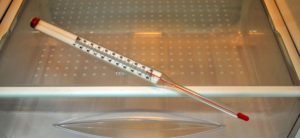 Thermometer in the freezer