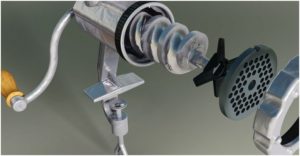 Meat grinder assembly model