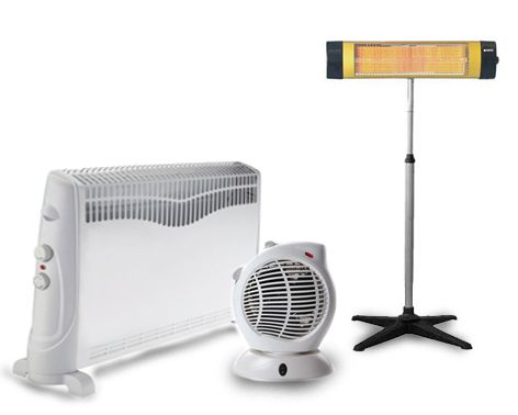 Fan heaters and infrared heater