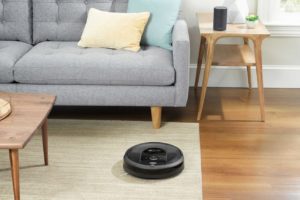 Robot vacuum cleaner at home