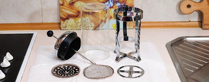 French press drying after washing