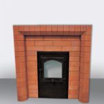 Portal for sauna stove made of brick