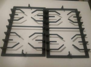cast iron grates on gas stove