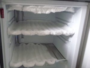Ice coat in the freezer
