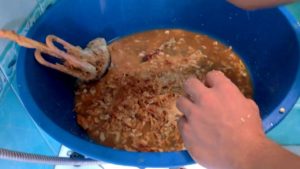 draining water from the boiler tank