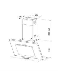 Installation of an inclined hood