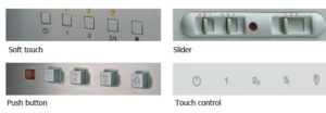 Various control panels for hoods