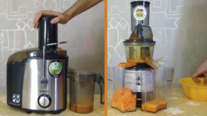 Differences between a centrifugal juicer and an auger juicer.
