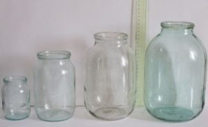 jars of different sizes