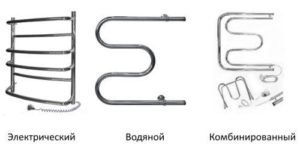 Different types of heated towel rails