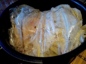 Bake in a sleeve in a slow cooker