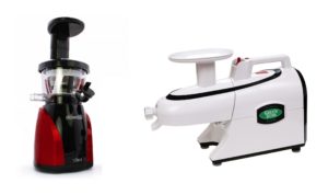 Vertical and horizontal auger juicers