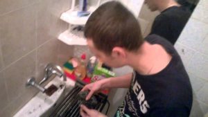 wash the electric grill