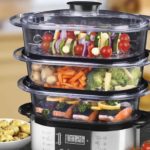 loading food into the steamer